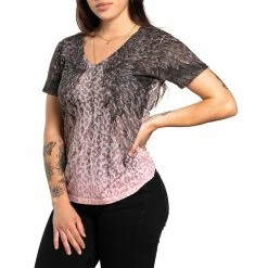 Affliction Clothing T-Shirt Pour Dames - Age Of Winter -T-Shirts soldes affliction clothing t shirt pour dames age of winter3