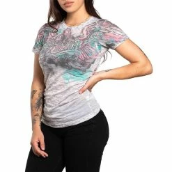 Affliction Clothing T-Shirt Pour Dames - Aqualotus -T-Shirts soldes affliction clothing t shirt pour dames aqualotus3
