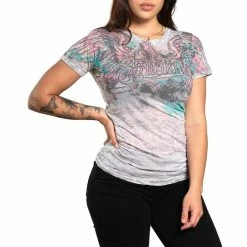 Affliction Clothing T-Shirt Pour Dames - Aqualotus -T-Shirts soldes affliction clothing t shirt pour dames aqualotus4