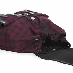 Banned Alternative Sac à Dos - Yamy Tartan Burgundy -T-Shirts soldes banned alternative sac r dos yamy tartan burgundy5