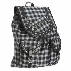 Banned Alternative Sac à Dos - Yamy Tartan White -T-Shirts soldes banned alternative sac r dos yamy tartan white3