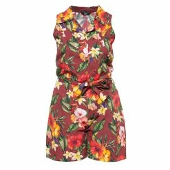 Combinaison Queen Kerosin - Tropical Mambo Burgundy