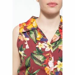 Combinaison Queen Kerosin - Tropical Mambo Burgundy 9 Combinaison Queen Kerosin - Tropical Mambo Burgundy -T-Shirts soldes combinaison queen kerosin tropical mambo burgundy3