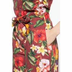 Combinaison Queen Kerosin - Tropical Mambo Burgundy 10 Combinaison Queen Kerosin - Tropical Mambo Burgundy -T-Shirts soldes combinaison queen kerosin tropical mambo burgundy4