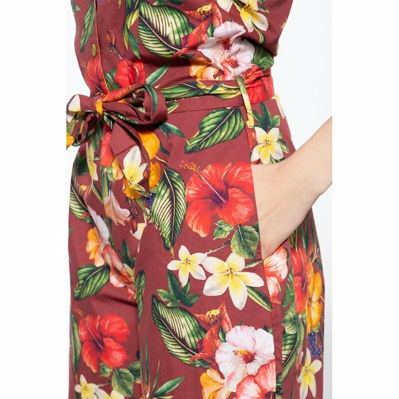 Combinaison Queen Kerosin - Tropical Mambo Burgundy 6 Combinaison Queen Kerosin - Tropical Mambo Burgundy – Image 4