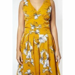 Combinaison Voodoo Vixen - Eden Floral Ocre -T-Shirts soldes combinaison voodoo vixen eden floral ocre 33