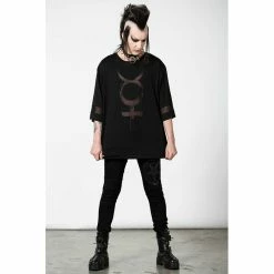 Killstar Unisex T-Shirt - Orbit Hockey Top -T-Shirts soldes killstar unisex t shirt orbit hockey top 22