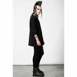 Killstar Unisex T-Shirt - Orbit Hockey Top -T-Shirts soldes killstar unisex t shirt orbit hockey top 23