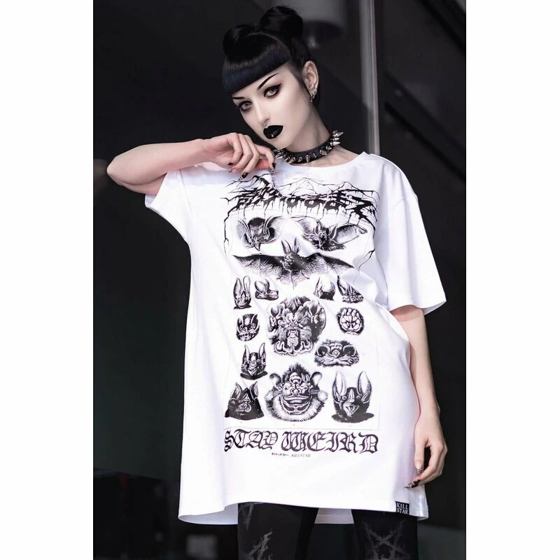 Killstar Unisex T-Shirt - Stay Weird Blanc 8 Killstar Unisex T-Shirt - Stay Weird Blanc – Image 6