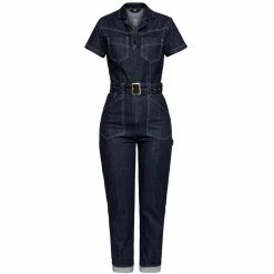 T-Shirts soldes -T-Shirts soldes queen kerosin combinaison denim motorway riders overall2