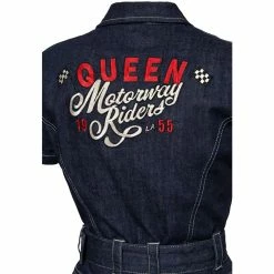 Queen Kerosin Combinaison Denim - Motorway Riders Overall -T-Shirts soldes queen kerosin combinaison denim motorway riders overall3