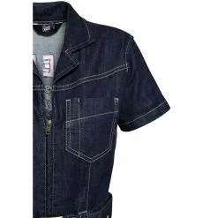 Queen Kerosin Combinaison Denim - Motorway Riders Overall -T-Shirts soldes queen kerosin combinaison denim motorway riders overall4