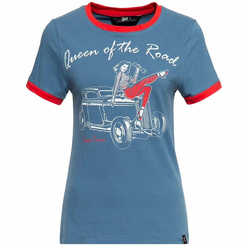 Queen Kerosin T-shirt - Queen Of The Road Blue 3 Queen Kerosin T-shirt - Queen Of The Road Blue