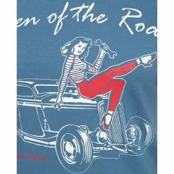 Queen Kerosin T-shirt - Queen Of The Road Blue 9 Queen Kerosin T-shirt - Queen Of The Road Blue -T-Shirts soldes queen kerosin t shirt queen of the road blue 14