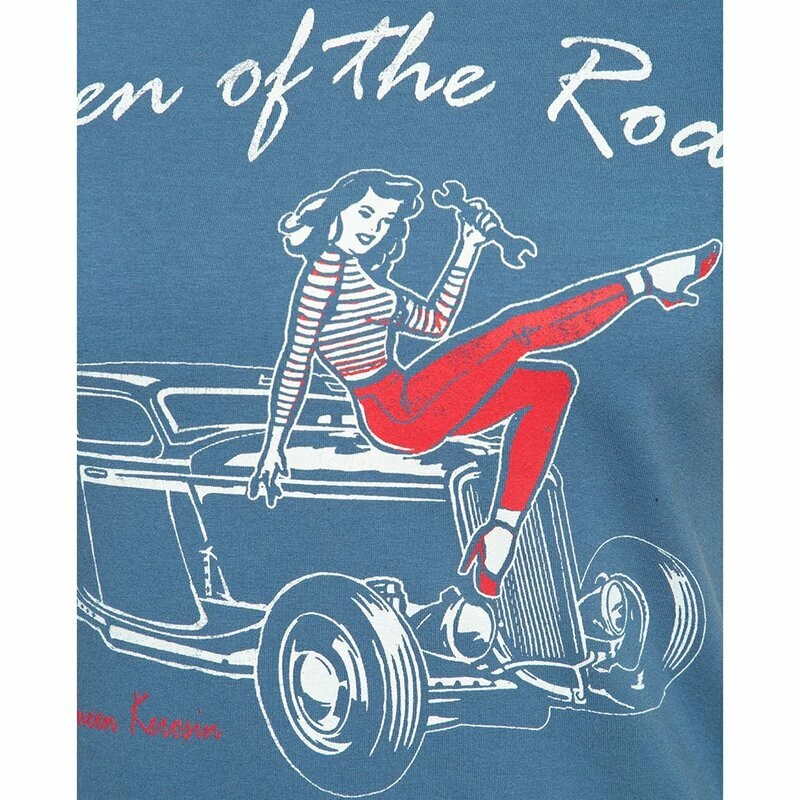 Queen Kerosin T-shirt - Queen Of The Road Blue 6 Queen Kerosin T-shirt - Queen Of The Road Blue – Image 4