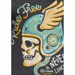 Queen Kerosin T-Shirt - Ride Free South Dakota Black -T-Shirts soldes queen kerosin t shirt ride free south dakota black 14