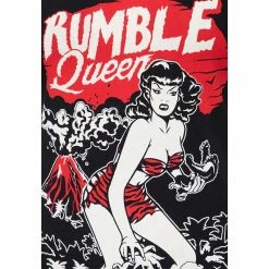 Queen Kerosin T-Shirt - Rumble Queen Noir -T-Shirts soldes queen kerosin t shirt rumble queen noir3