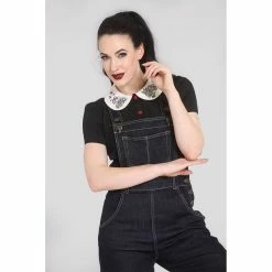 Salopette Hell Bunny - Elly May Navy -T-Shirts soldes salopette hell bunny elly may navy3