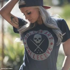 Sullen Clothing T-shirt Pour Femmes - Badge Of Honor Harbor Obsidian -T-Shirts soldes sullen clothing t shirt pour femmes badge of honor harbor obsidian4