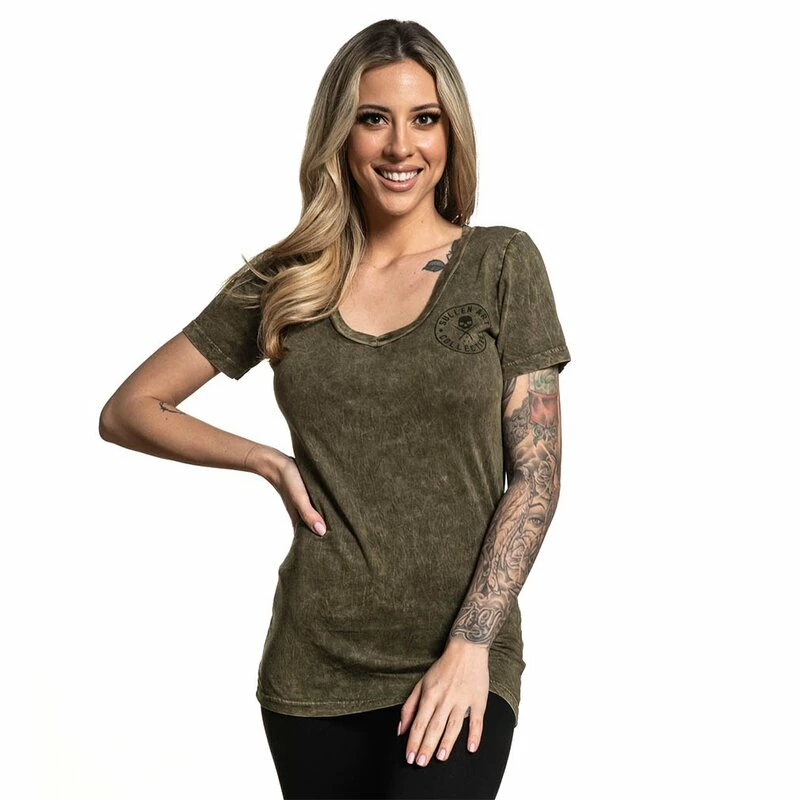 Sullen Clothing T-shirt Pour Femmes - Ever Badge Olive 4 Sullen Clothing T-shirt Pour Femmes - Ever Badge Olive – Image 2