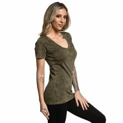 Sullen Clothing T-shirt Pour Femmes - Ever Badge Olive 8 Sullen Clothing T-shirt Pour Femmes - Ever Badge Olive -T-Shirts soldes sullen clothing t shirt pour femmes ever badge olive3