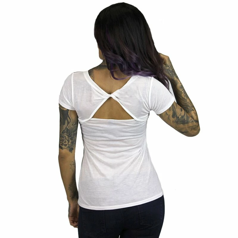 Sullen Clothing T-shirt à Dos Torsadé Pour Femmes - Solstice 4 Sullen Clothing T-shirt à Dos Torsadé Pour Femmes - Solstice – Image 2