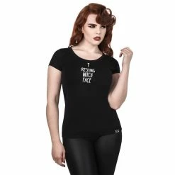 T-shirt Femme Killstar - Visage De Sorcière Au Repos
