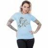 T-Shirt Femme Steady Clothing - Bottle Rocket Light Blue -T-Shirts soldes t shirt femme steady clothing bottle rocket light blue