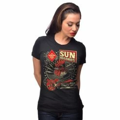 T-shirt Femme Sun Records By Steady Clothing - SR Hop -T-Shirts soldes t shirt femme sun records by steady clothing sr hop2