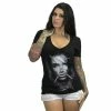 T-shirt Pour Dames Sullen Angels - Col En V De L'insigne Connolly -T-Shirts soldes t shirt pour dames sullen angels col en v de linsigne connolly