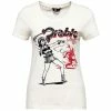 T-Shirt Queen Kerosin - Diablo Blanc 2 T-Shirt Queen Kerosin - Diablo Blanc -T-Shirts soldes t shirt queen kerosin diablo blanc
