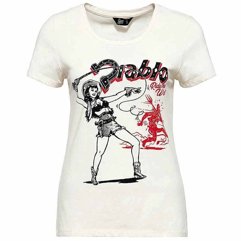 T-Shirt Queen Kerosin - Diablo Blanc 3 T-Shirt Queen Kerosin - Diablo Blanc