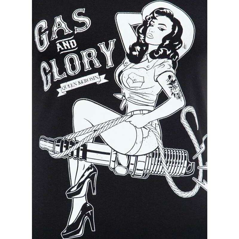 T-shirt Queen Kerosin - Gas & Glory Noir 5 T-shirt Queen Kerosin - Gas & Glory Noir – Image 3