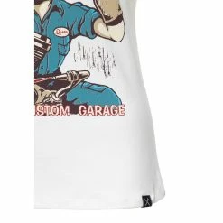 T-shirt Queen Kerosin - Gearhead Blanc -T-Shirts soldes t shirt queen kerosin gearhead blanc3