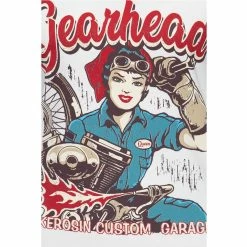 T-shirt Queen Kerosin - Gearhead Blanc -T-Shirts soldes t shirt queen kerosin gearhead blanc4