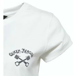 T-shirt Queen Kerosin - QK Heart White -T-Shirts soldes t shirt queen kerosin qk heart white3