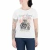 T-shirt Queen Kerosin - Racer Girls Blanc -T-Shirts soldes t shirt queen kerosin racer girls blanc