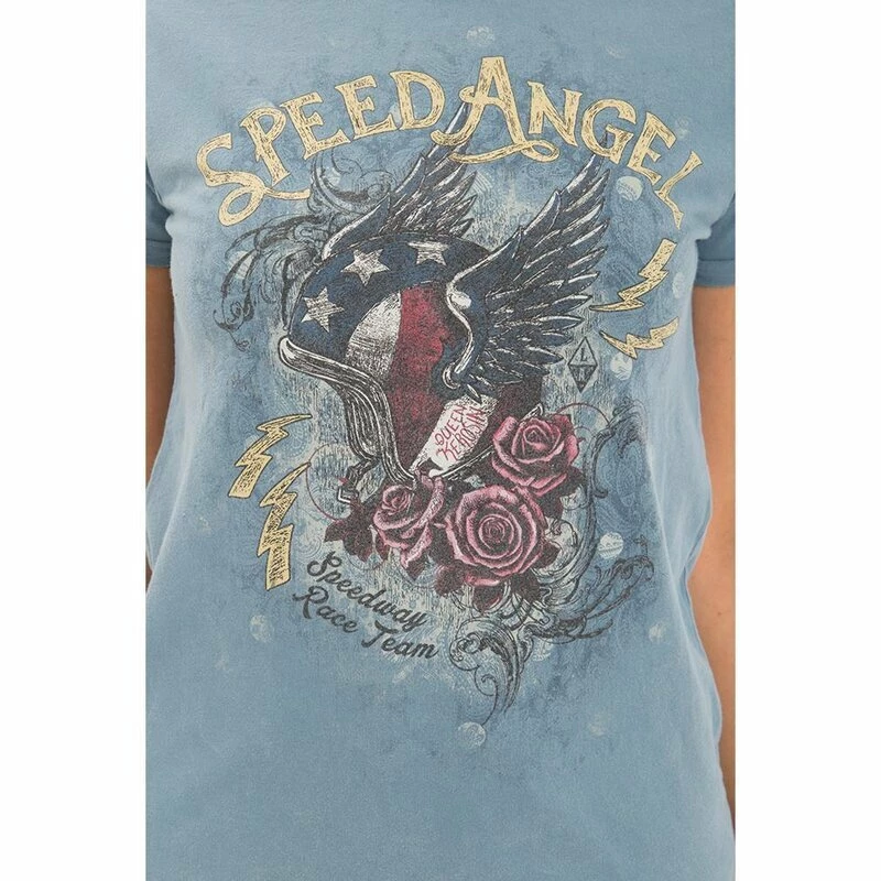 T-Shirt Queen Kerosin - Speed Angel Bleu 5 T-Shirt Queen Kerosin - Speed Angel Bleu – Image 3