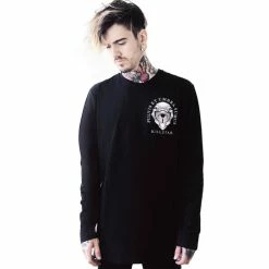 T-shirt à Manches Longues Killstar - Dust -T-Shirts soldes t shirt r manches longues killstar dust2
