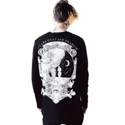 T-shirt à Manches Longues Killstar - Dust -T-Shirts soldes t shirt r manches longues killstar dust3