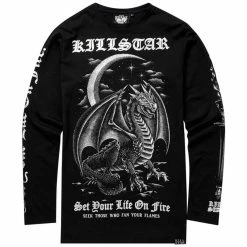 T-shirt à Manches Longues Killstar - Firebreather -T-Shirts soldes t shirt r manches longues killstar firebreather5