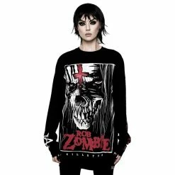 T-shirt à Manches Longues Killstar X Rob Zombie - The End -T-Shirts soldes t shirt r manches longues killstar x rob zombie the end3