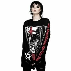 T-shirt à Manches Longues Killstar X Rob Zombie - The End -T-Shirts soldes t shirt r manches longues killstar x rob zombie the end4