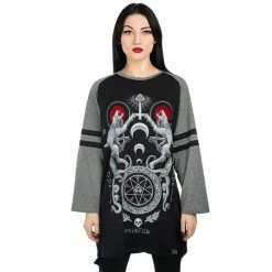 T-shirt Raglan Killstar à Manches 3/4 - Spirit -T-Shirts soldes t shirt raglan killstar r manches 3 4 spirit 14