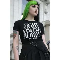 T-shirt Ringer Killstar - Fight Apathy -T-Shirts soldes t shirt ringer killstar fight apathy3