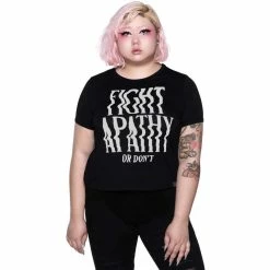 T-shirt Ringer Killstar - Fight Apathy -T-Shirts soldes t shirt ringer killstar fight apathy5