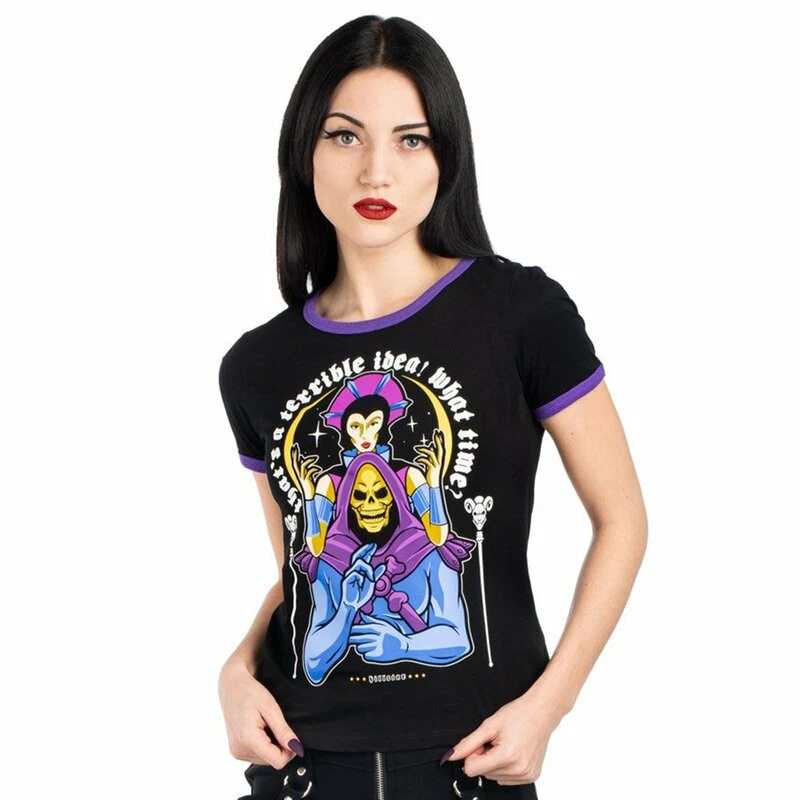 T-shirt Ringer Killstar X Skeletor - Double Trouble 3 T-shirt Ringer Killstar X Skeletor - Double Trouble