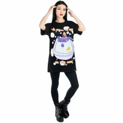 T-shirt Unisexe Killstar X Skeletor - Chillax -T-Shirts soldes t shirt unisexe killstar x skeletor chillax3