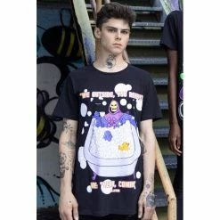 T-shirt Unisexe Killstar X Skeletor - Chillax -T-Shirts soldes t shirt unisexe killstar x skeletor chillax5