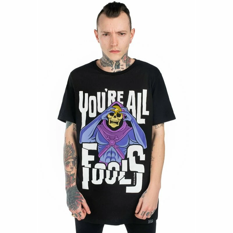 T-shirt Unisexe Killstar X Skeletor - Fools 3 T-shirt Unisexe Killstar X Skeletor - Fools